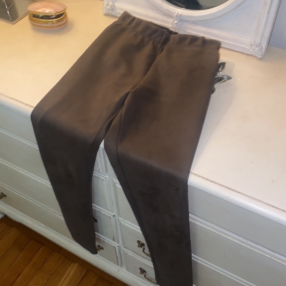 Faux suede BCBG pants